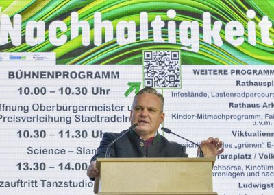Eröffnungsrede Tag der Nachhaltigkeit 2023 mit OB Dr. Christian Scharpf, Foto: Stadt Ingolstadt / Ulrich Rössle